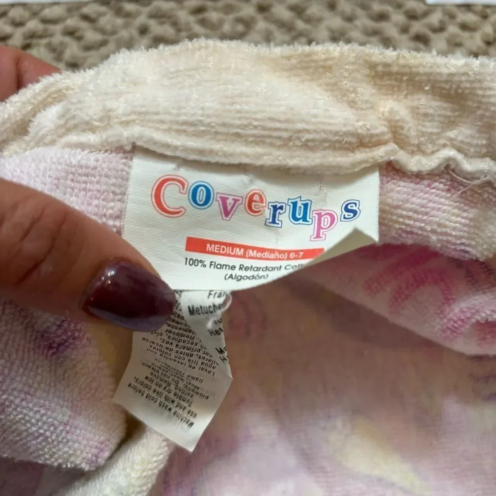 Rare Vintage 90’s Girls CoverUps Barbie Terry Cloth‎ Robe Size Medium